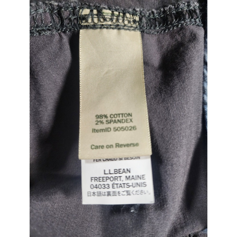 LL Bean Double Knee Favorite Fit Cargo Stretch Pants Womens 12 Gray Straight Leg - Picture 6 of 10